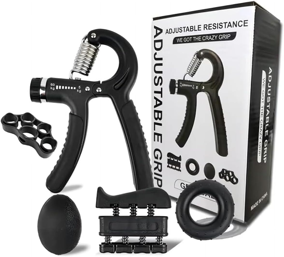 Hand Grip Strengthener Kit(5 Pack)--Forearm Strengthener Wrist Strengthener--Portable Home Gym Hand Strength Training Tool