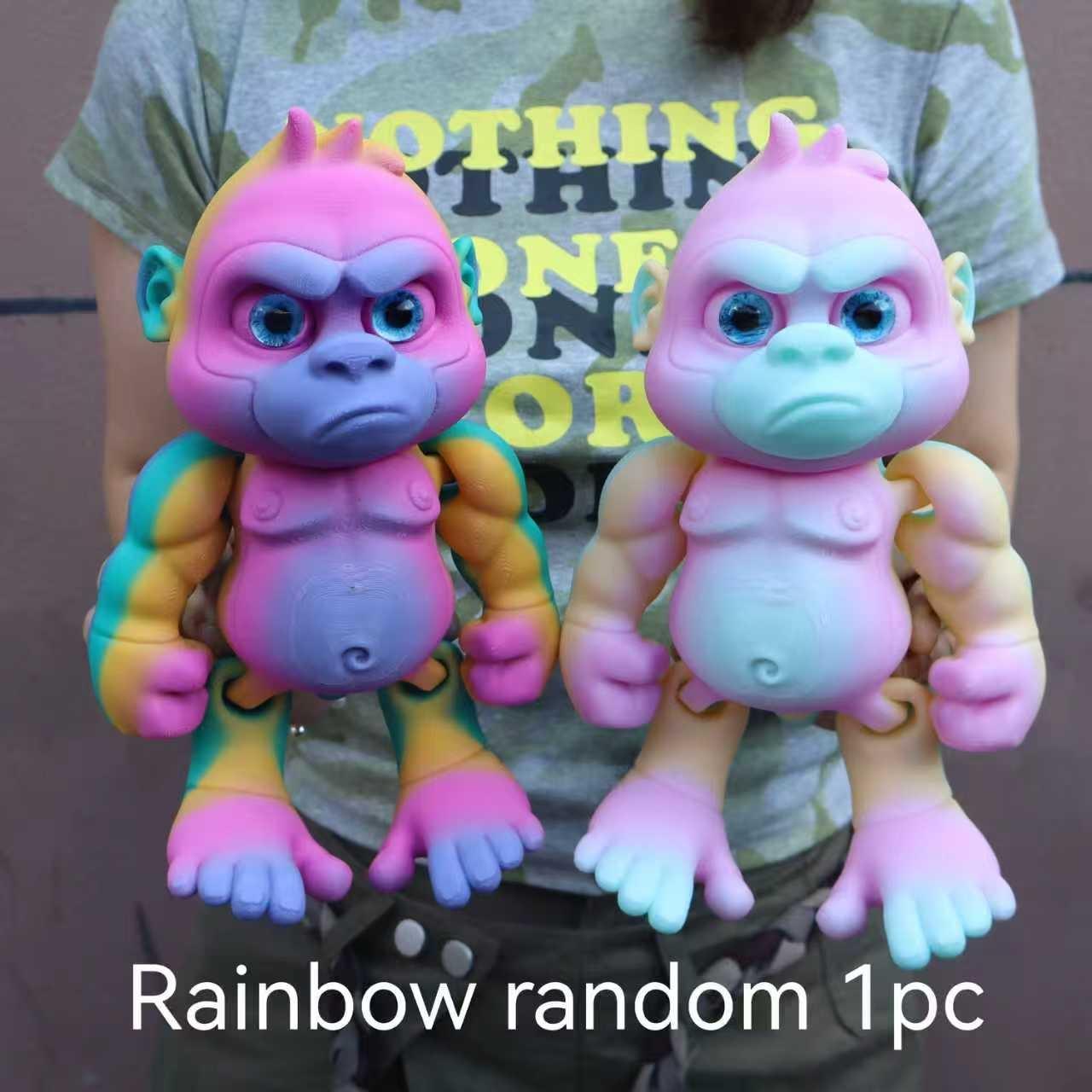 3D Printed Angry Gorilla, Articulated Monkey Figurine, Two Sizes Available, Perfect Party Gift, Christmas & Halloween Decoration, Garden Decor