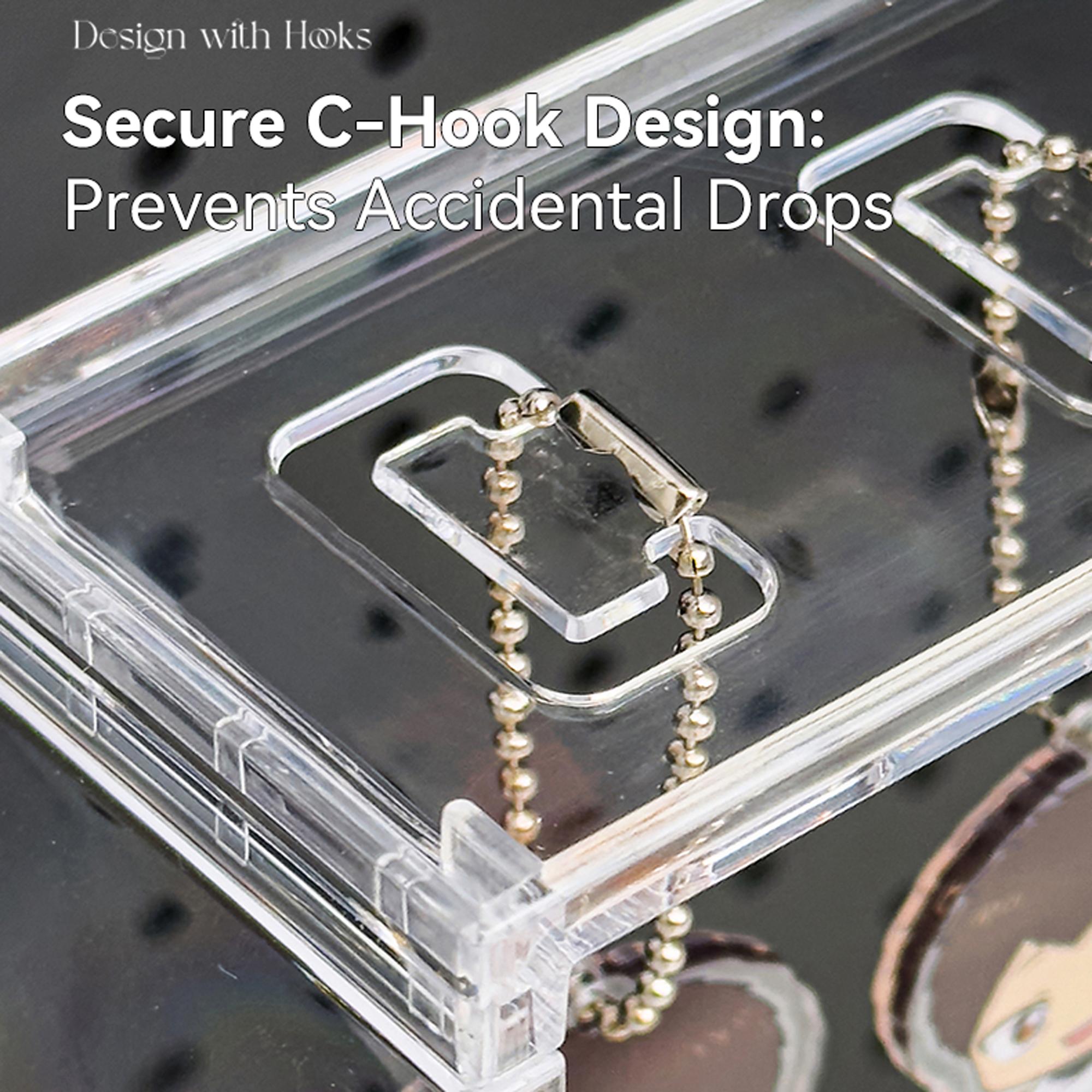 Transparent Hanging Display Rack for Bracelets, Necklaces, Keychains, Plush Hang Tags, Storage Organizer, Jewelry Holder, Acrylic Display Rack