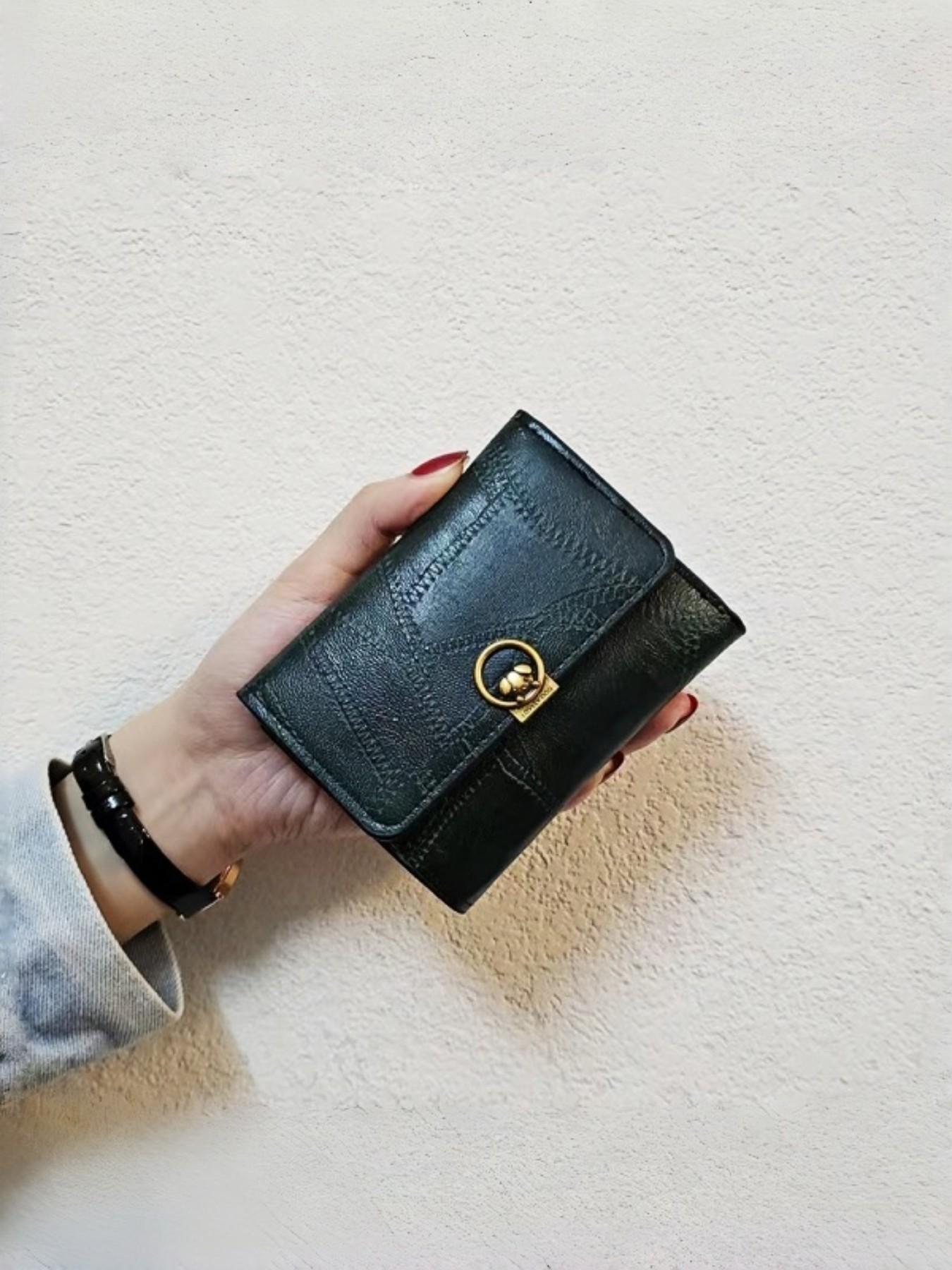 Vintage Wax Leather Short Wallet for Women, 2026 New Unique Design, Multi-Card Holder, Coin Purse, Fashionable Accessory