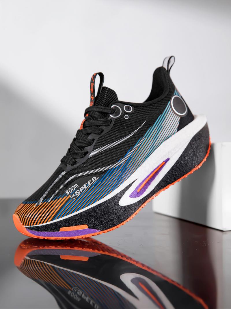 Unisex Colorblock Running Shoes, Athletic Running Shoes, Carbon Board Cushioning, Multiple Colors Available, Lightweight Design, Ideal for Runners