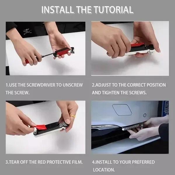 2pcs Wind powered daytime running lights, car grille warning, flashing wind powered LED decorative lights without wiring parts for Chevrolet, Ford, Toyota, Jeep, Honda and other cars