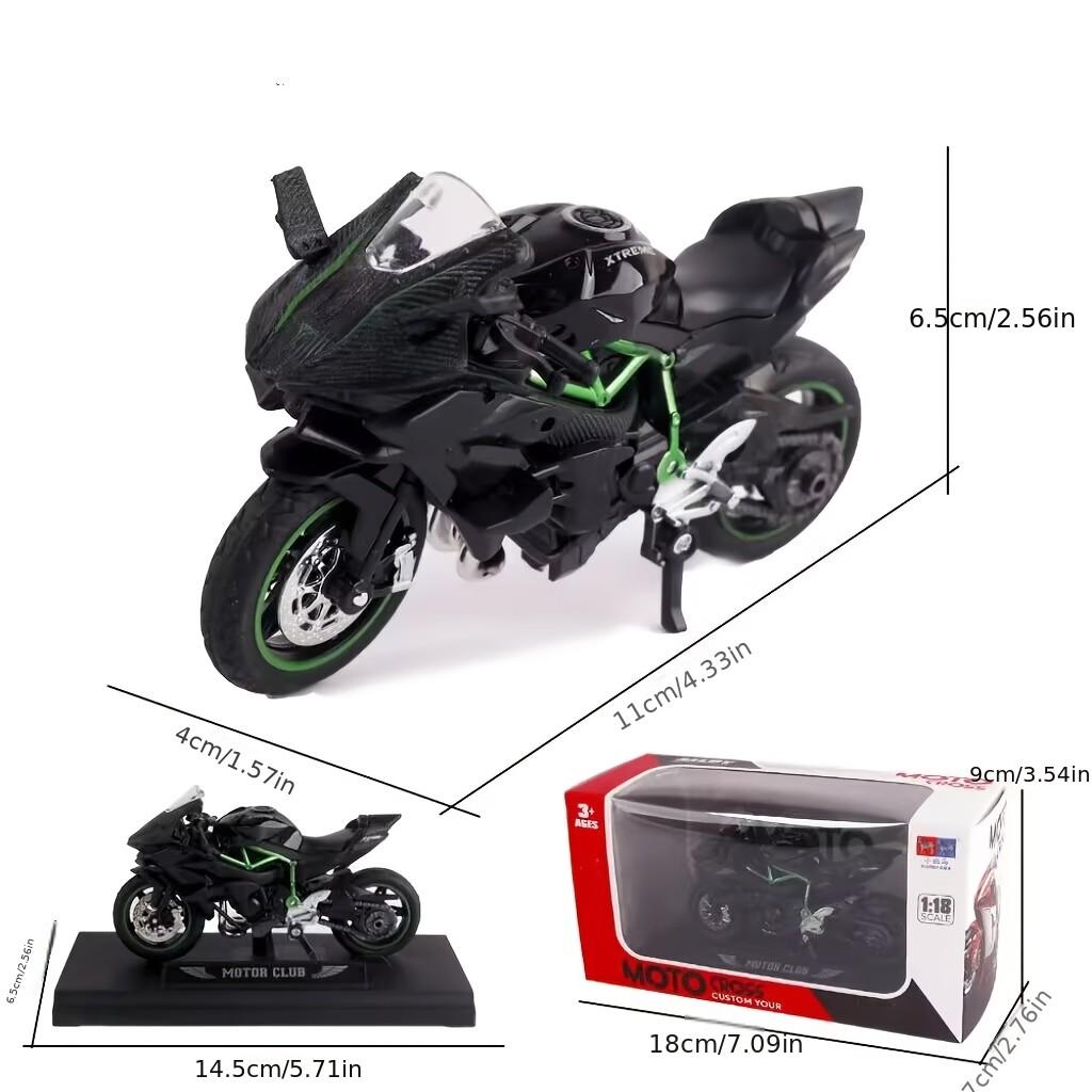 Alloy Motorcycle Model with Steering and Suspension, Perfect Cake Decoration, Detailed Collectible for Motorbike Enthusiasts, Halloween Christmas Gift