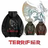Terrifier Art Acid wash hoodie- Horror Clown | Heavyweight Retro Vintage fashion| Relaxed Fit,Tuff fit Long Sleeve Fabric