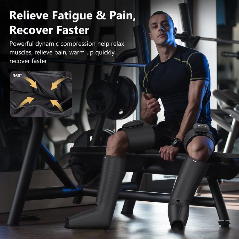 【FIT KING】Cordless Foot and Leg Massager, Leg Massager, No External Hoses & Handheld Controller, Easy to Use for Travel, Mom, Dad, Athletes, Blackfriday gift