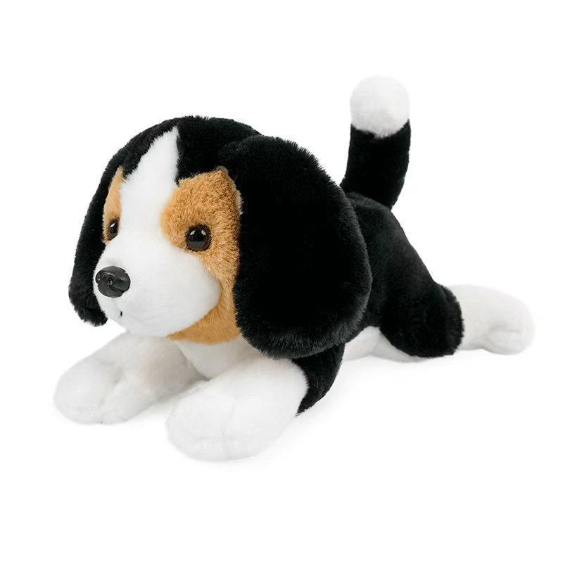 Cuddly Lying Prone Pet Dog Plush Toys Soft Fluffy Husky Shepherd Dog Beagle Doll Sleeping Throw Pillow Kawaii Home Decor