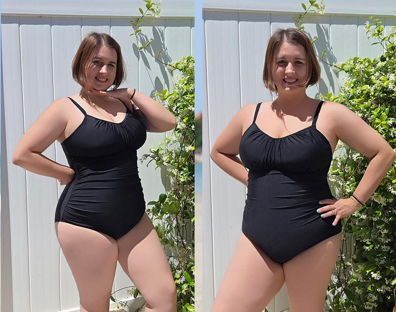 Aqua Eve Plus Size Swimsuit for Women Tummy Control One Piece Bathing Suit Vintage Swimwear