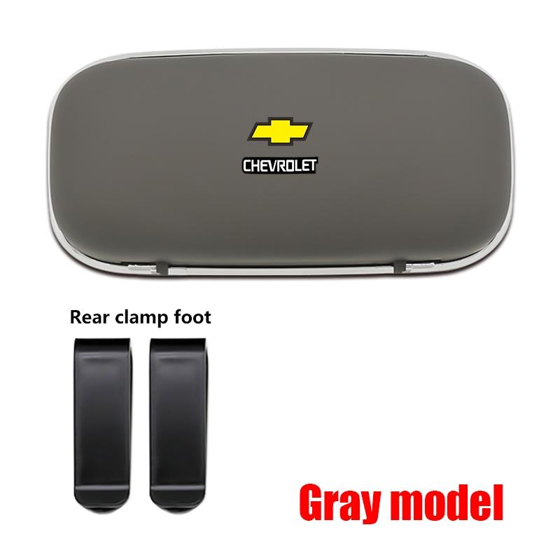 Chevrolet Car Sunglasses Eyeglass Case, Storage Box, Glasses Holder Clip, Includes Two Stands, Suitable for Chevrolet Vehicles
