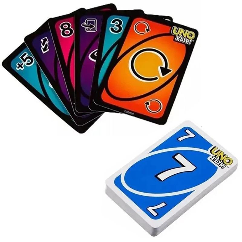 Mattel Games Uno Flip Family Night Card Game, TV Show Theme Graphics, Special Rules for 2-10 Players, Fun Party Game, Party Game Cards