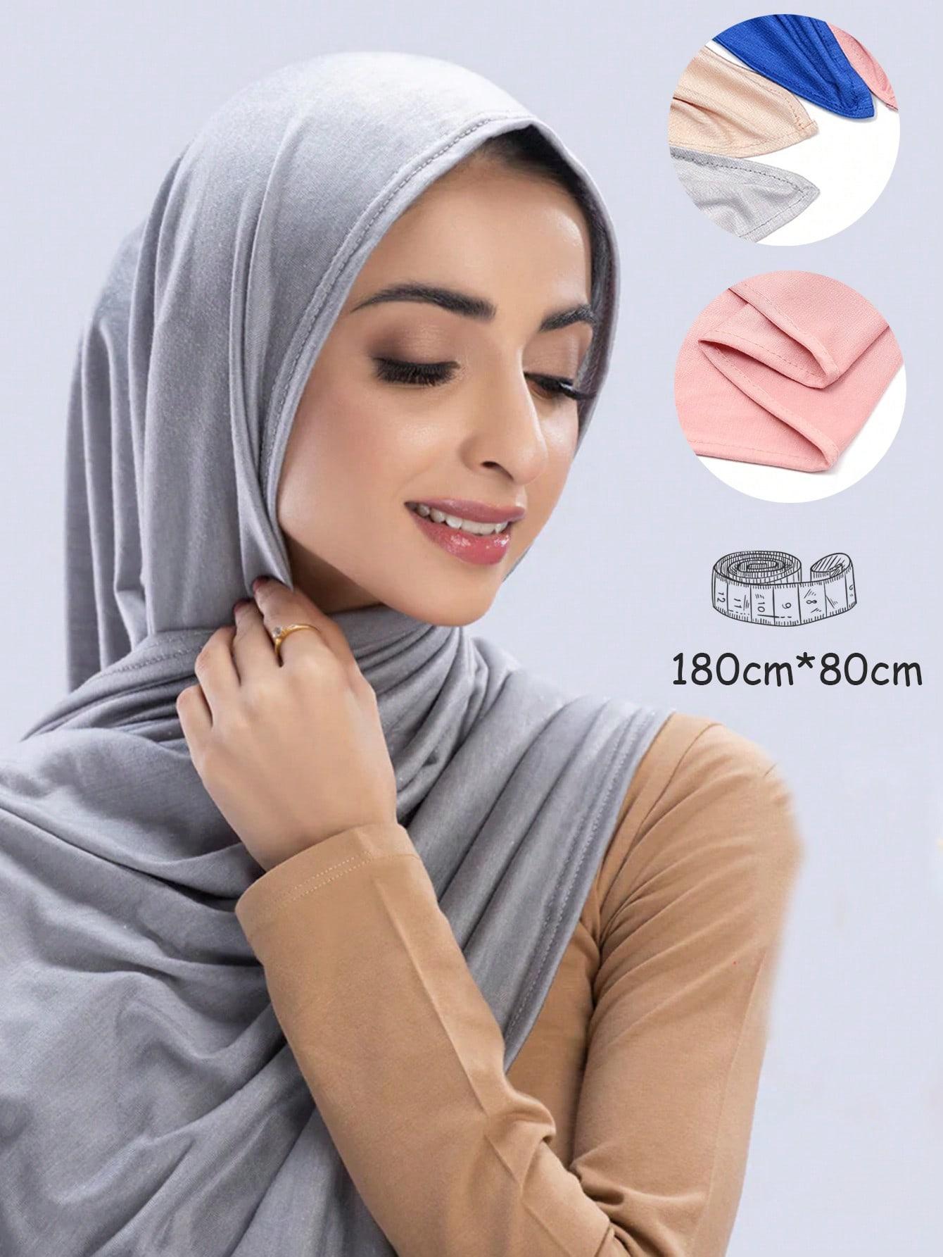 Women Breathable Stretchy Jersey Shawl Wrap, Soft Lightweight Headscarf Scarf, Versatile Fashion Accessory for Daily Wear & Stylish Turban Hijab