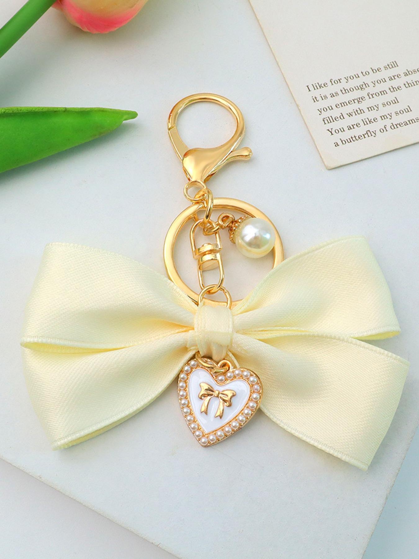 Women's Elegant Bowknot Design Bag Charm, Cute Trendy Bag Keychain, Fashionable Bag Decoration for Women Daily & Car Key Decor