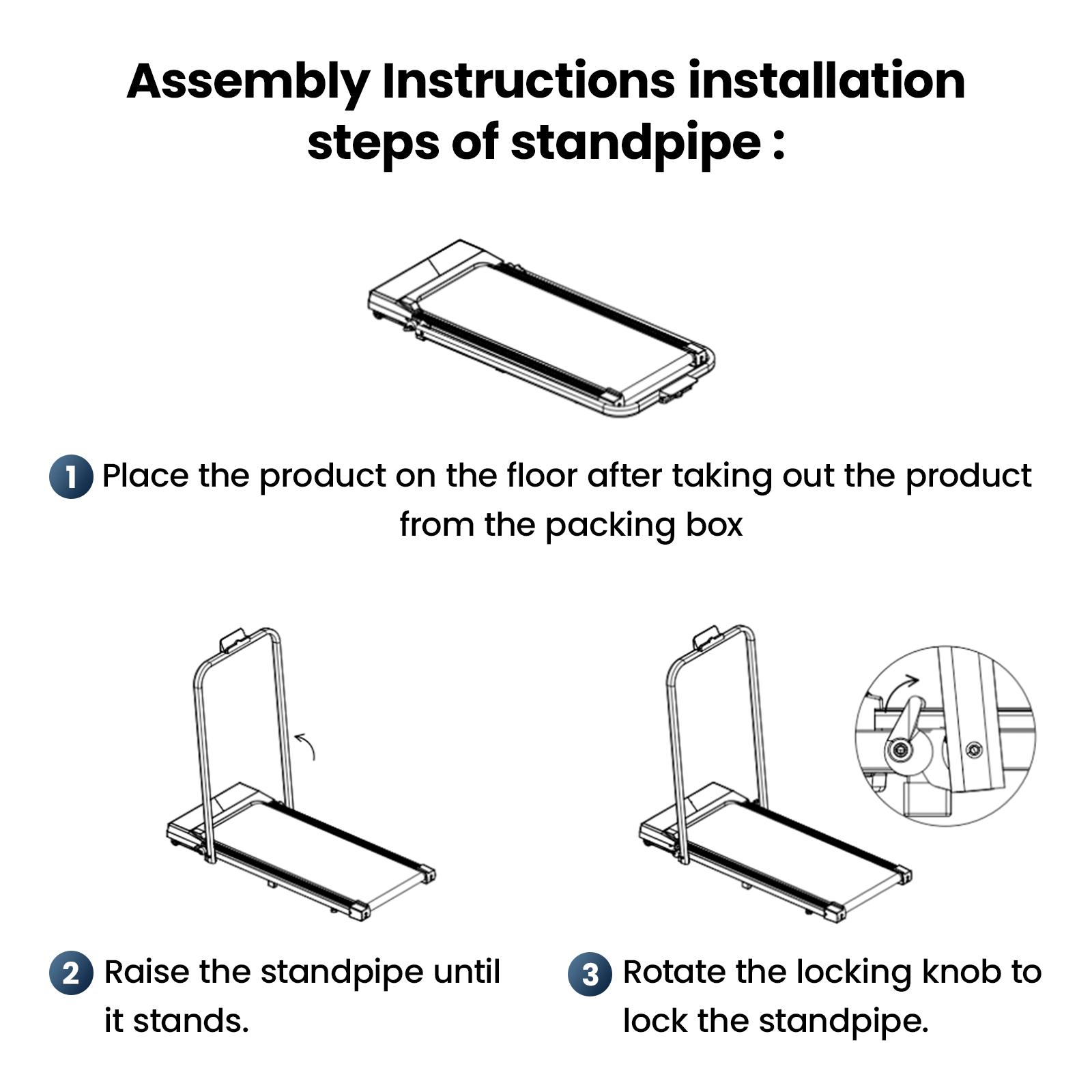 YAGUD Home Office Electric Treadmill – 265lbs Weight Capacity Silent Motor, Wide Belt, Foldable with Dual Cushioning and Easy Mobility Wheels SpringStatements