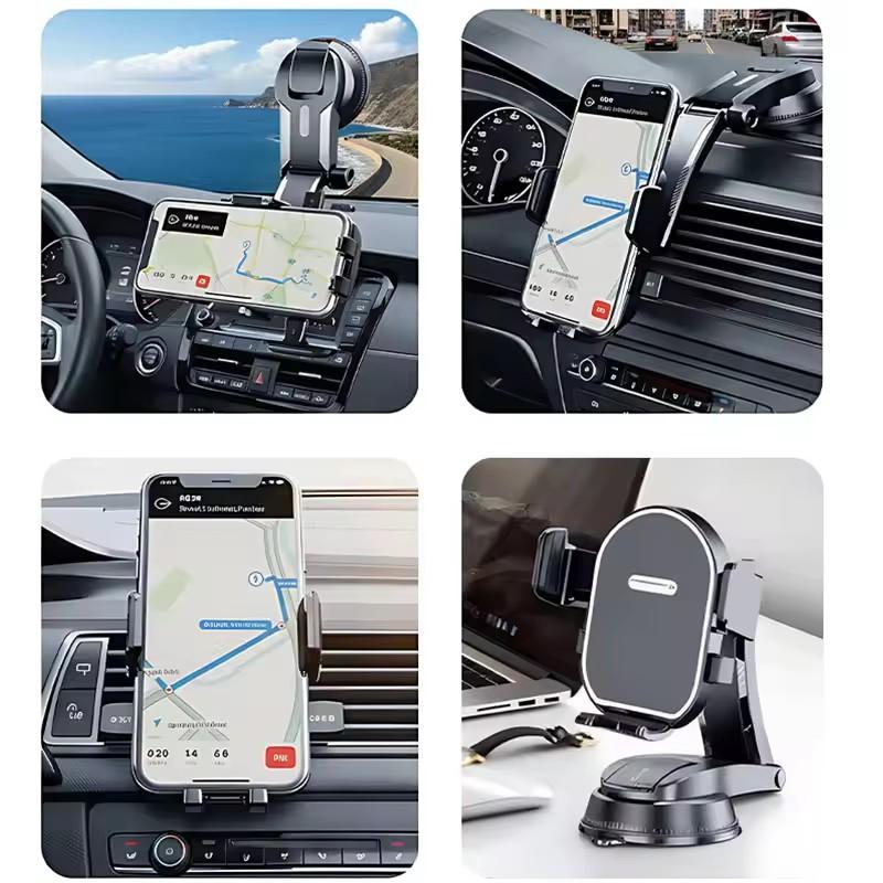 Universal Car Phone Mount with Ultra-Strong Suction Cup, Dashboard & Windshield Cell Phone Holder, Stable 360° Rotation Hands-Free Cradle, Car Phone Stand, Cell Phone Holder for Car