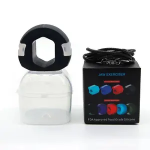 Silicone Jawline Exerciser, Powerful Jaw Neck Facial Exerciser, Jaw Trainer, Effective Jawline Sculpting, Skincare Comfort Black/ Blue /Red