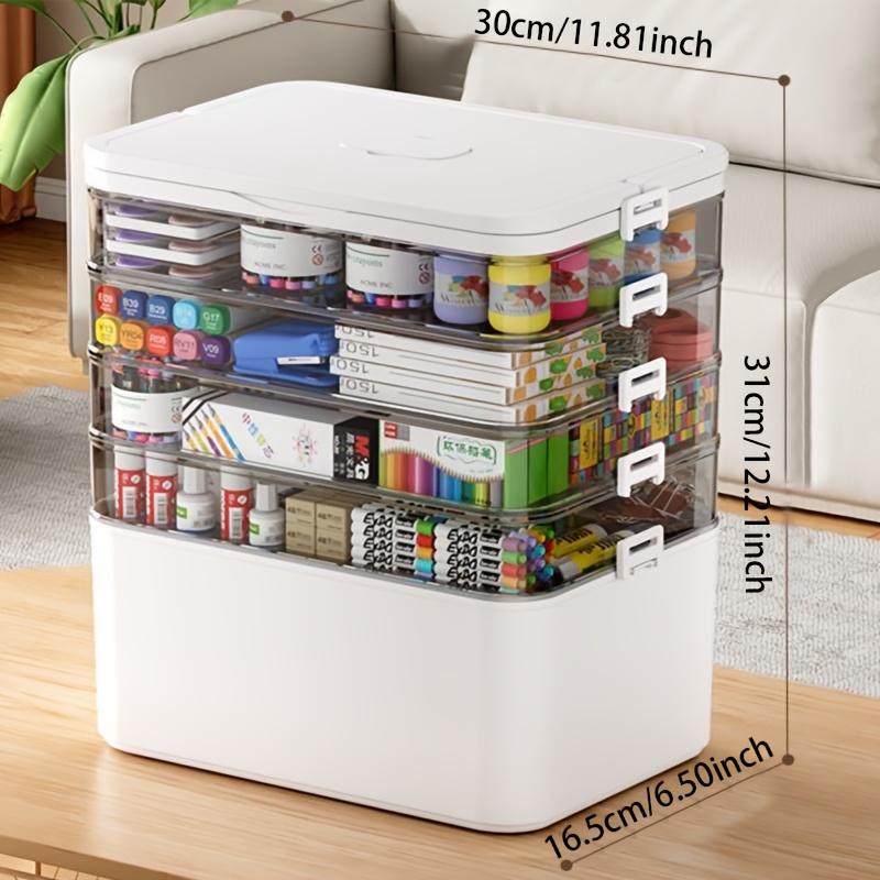Multifunctional plastic sewing craft tool box, put away tools, suitable for medicine box storage, hair accessories, art supplies craft box, medicine box storage container with handle, cosmetics, tool box, perfect for home storage