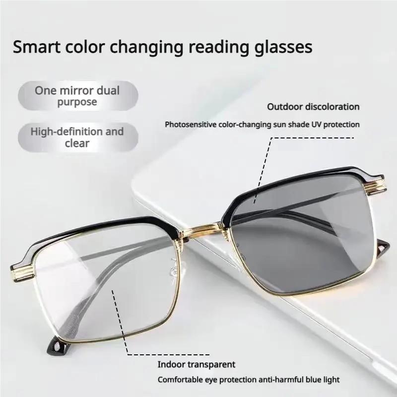 2026 New Auto-Focus Reading Glasses, HD Vision for Screen Time, Elderly Reading, Daily, PC Frame Material, Non-Color Changing