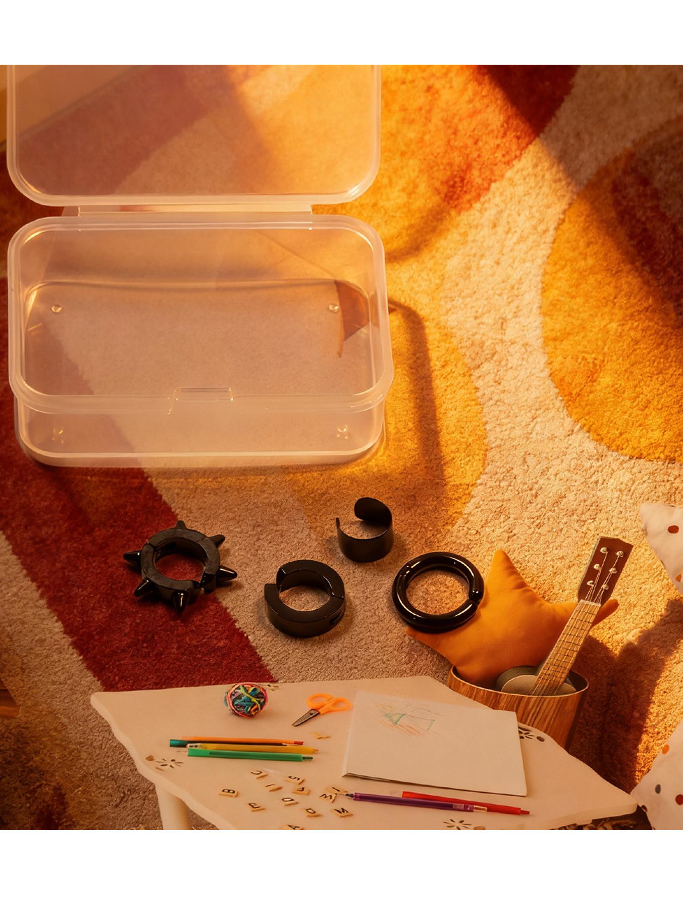 4 Pcs Stainless Steel Clip Earrings Set, No Piercing Required, Unisex Street Style, Random Print, All Seasons, Free Combining