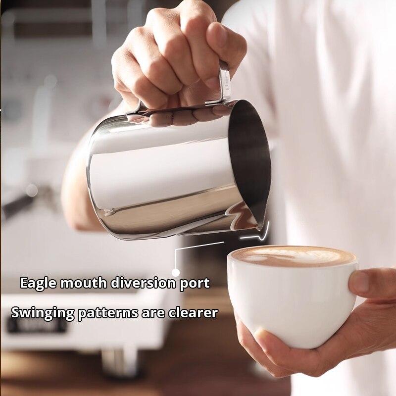 Stainless Steel Milk Frothing Pitcher Espresso Steaming Coffee Barista Latte Frother Cup Cappuccino Milk Jug Cream Froth Pitcher Kitchenware