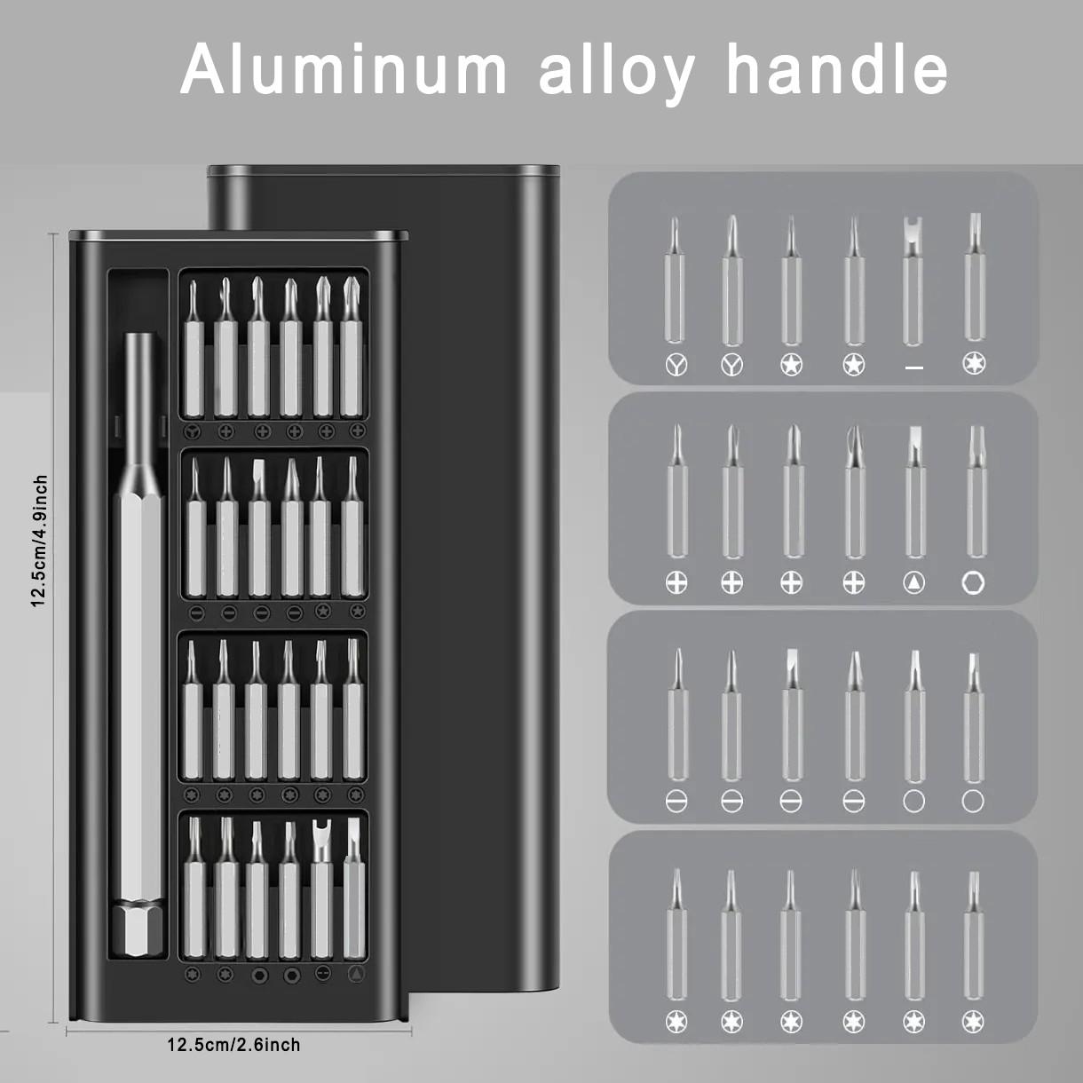 Precision Screwdriver Set, Small Screwdriver Kit with Magnetizer/demagnetizer, Mini Repair Tool Bag for Phone, Computer, Watch, Laptop, Ring Doorbell, Glasses, Electronics