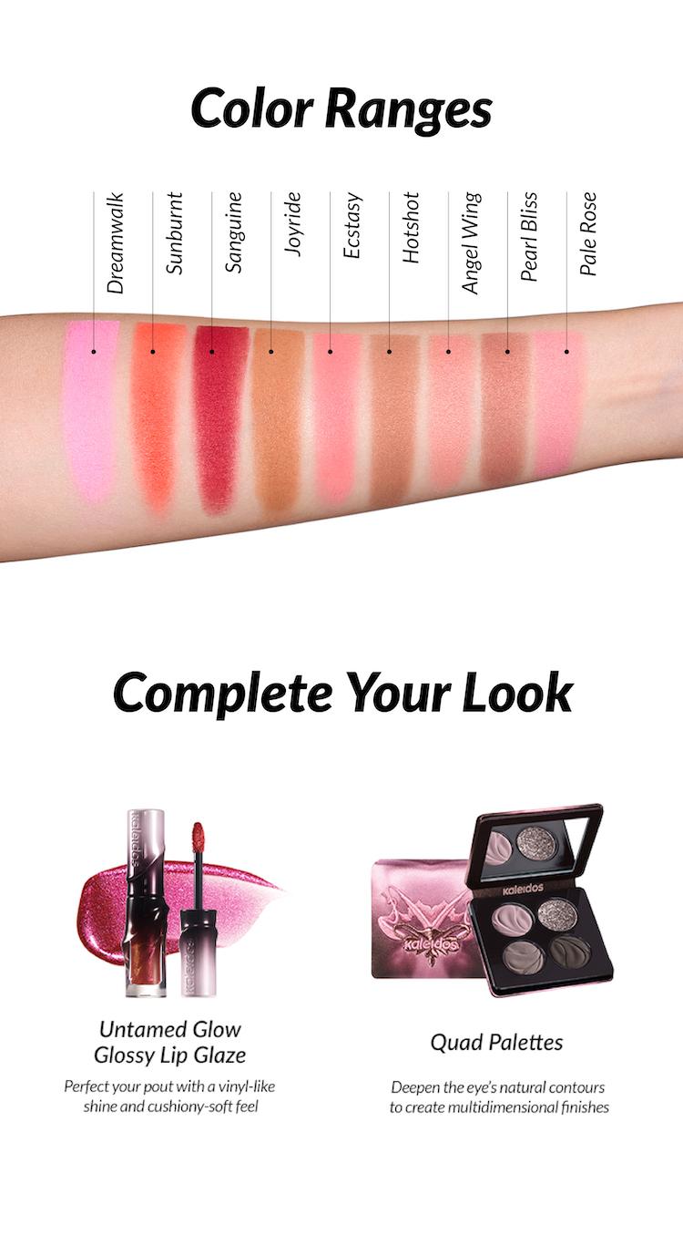 Kaleidos Mono Blush | Silken Pressed Powder, Blendable, Soft-Focus Finish, Rave Makeup, Festival Makeup, Cosmetic Gift