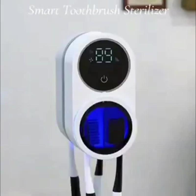 Multifunctional Toothbrush Holder, Smart Sensor Toothbrush Storage Box, Disinfecting Toothbrush Stand, Easy Installation No Drilling, USB Charging