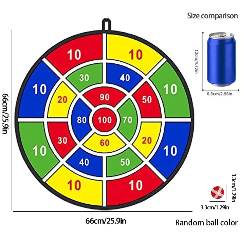 Random-Color Sticky Ball Dart Board Set with 12pcs Small Balls (1 Set), Indoor Sports Dart Board Toy, Parent–Child Interactive Toy Sports Game, Darts Board #GLOBAL PICKS