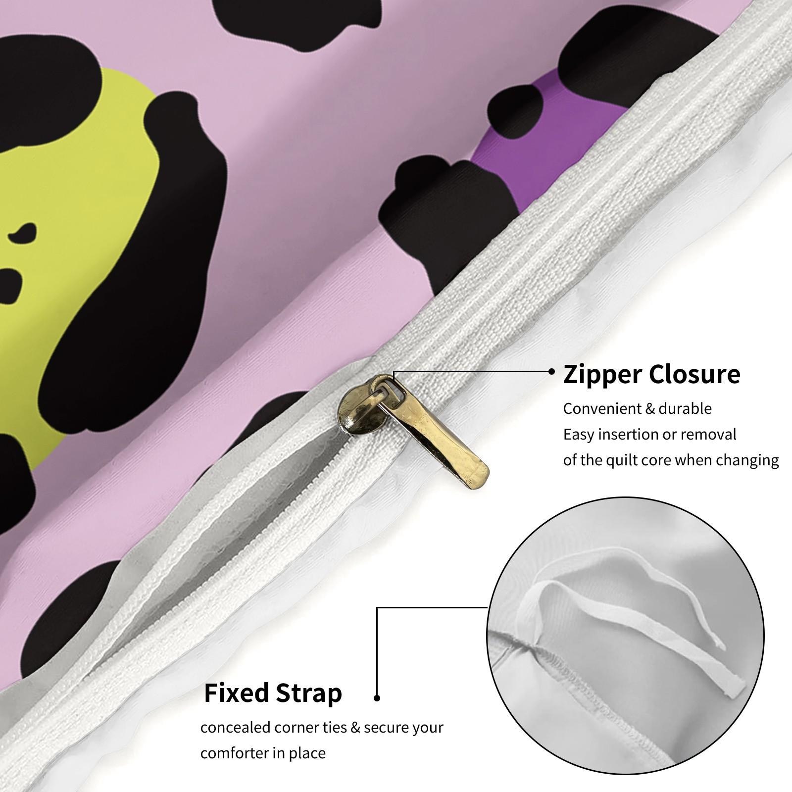 2/3 Pcs Vintage Leopard Print Duvet Cover Set (without Filling And Pillow Insert), High-Density Skin-Friendly Smooth Fabric, Deep Pocket Snug Fit, Versatile Bedding for Bedroom And Homestay