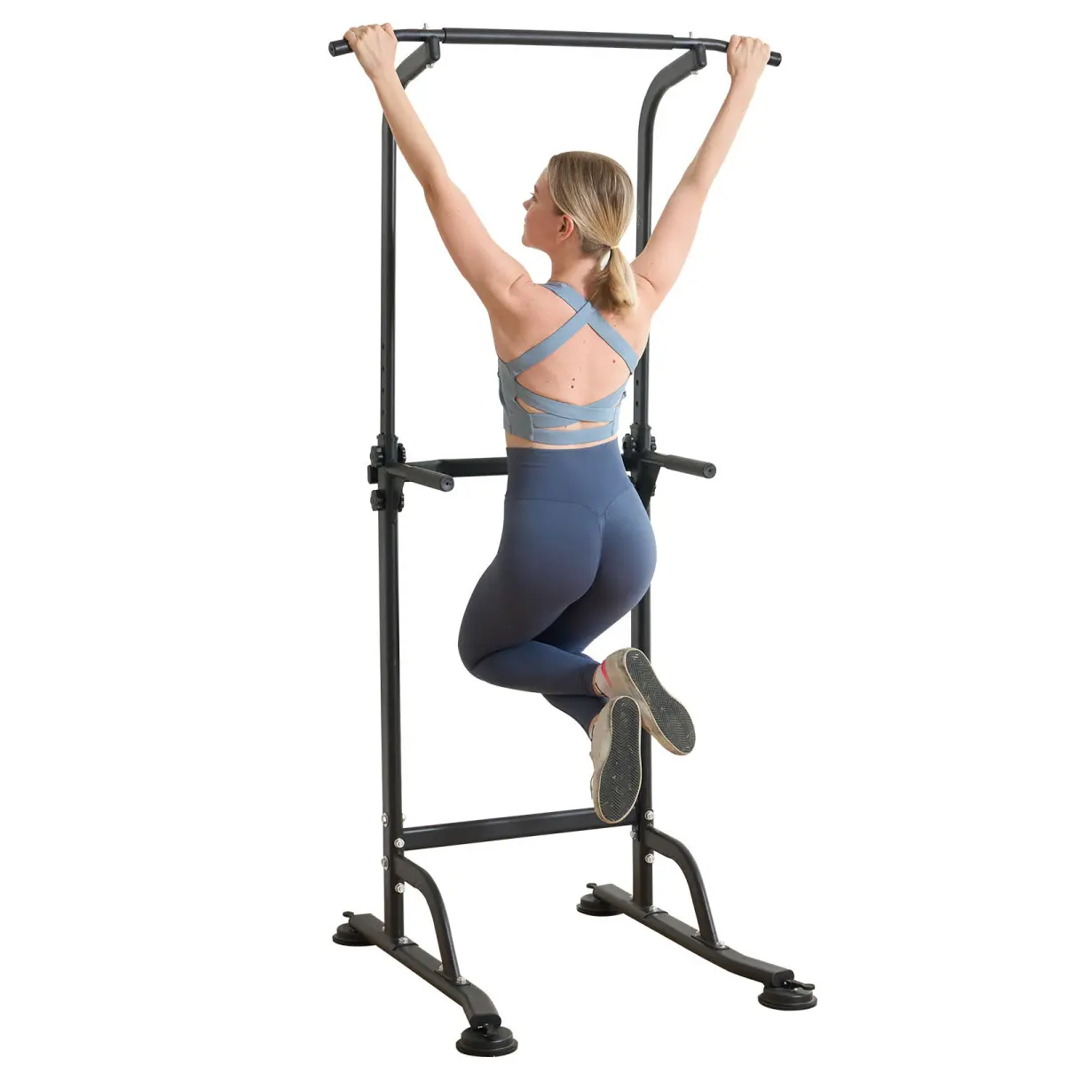 Adjustable Power Tower Pull Up Bar Dip Station