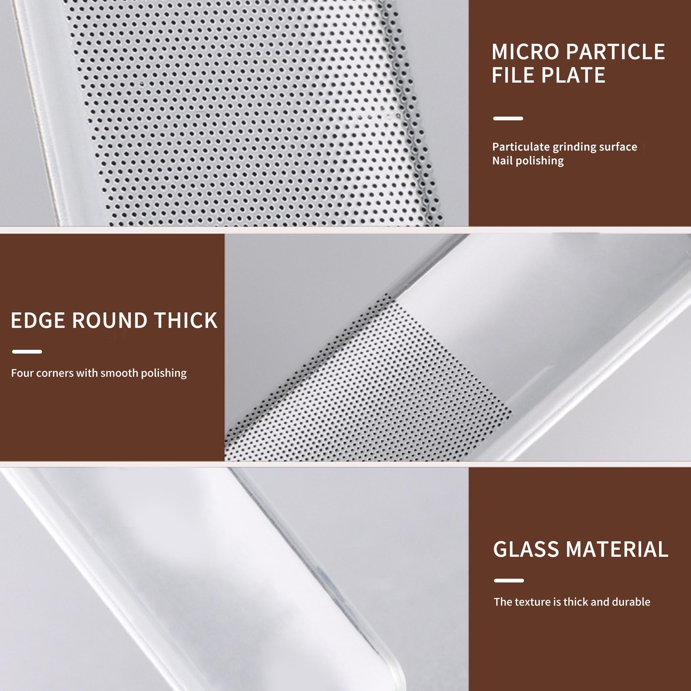 Glass nail file suitable for natural nails, nano nail buffer, crystal polisher with box, professional manicure tool kit suitable for acrylic nail care for women and girls