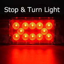 Nilight 2PCS Submersible Kit Low Profile Rectangular LED Stop Tail Turn Signal Side Marker Light on 12V RV Pickup Trucks Marine Boats Trailers Red, White, Black Vehicle  dealsforyoudays