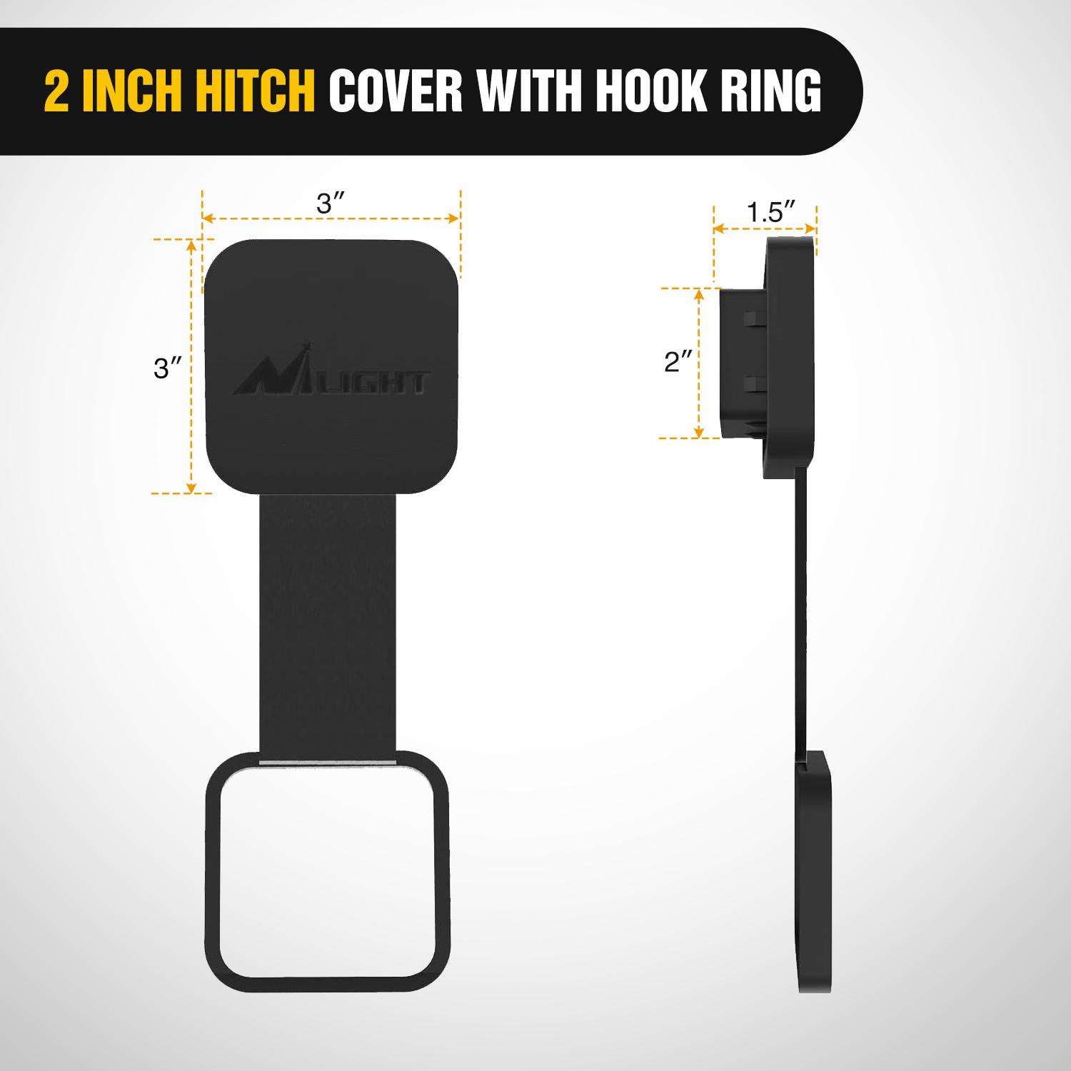 Nilight 2 Inch Rear Trailer Hitch Receiver Kit for 2021 2022 2023 2024 Ford Bronco 2 Door 4 Door (Exclude Bronco Sport) Rear Bumper Tow Hook Black Hitch Cover Kit Truck Accessory dealsforyoudays