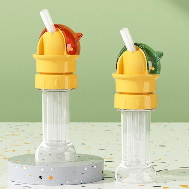 Kids' Water Bottle Spout Adapter Cap with Straw, Water Bottle Spout Adapter, Universally Compatible with Juice and Water Bottles, Portable Juice and Water Bottle Straw Cap, Leak-Proof Straw Cap, Suitable for Toddlers and Children, Beverage Accessory.