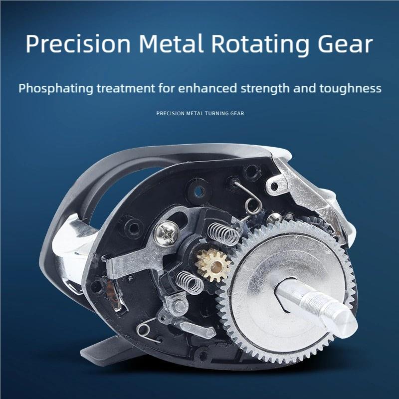 Beginner Water Drop Reel, 7.2:1 High Gear Ratio, 22 Lbs Max Brake Force, Low Profile Design, 12-Level Magnetic Brake System, Metal Line Cup/handle, Ideal for Lure Fishing