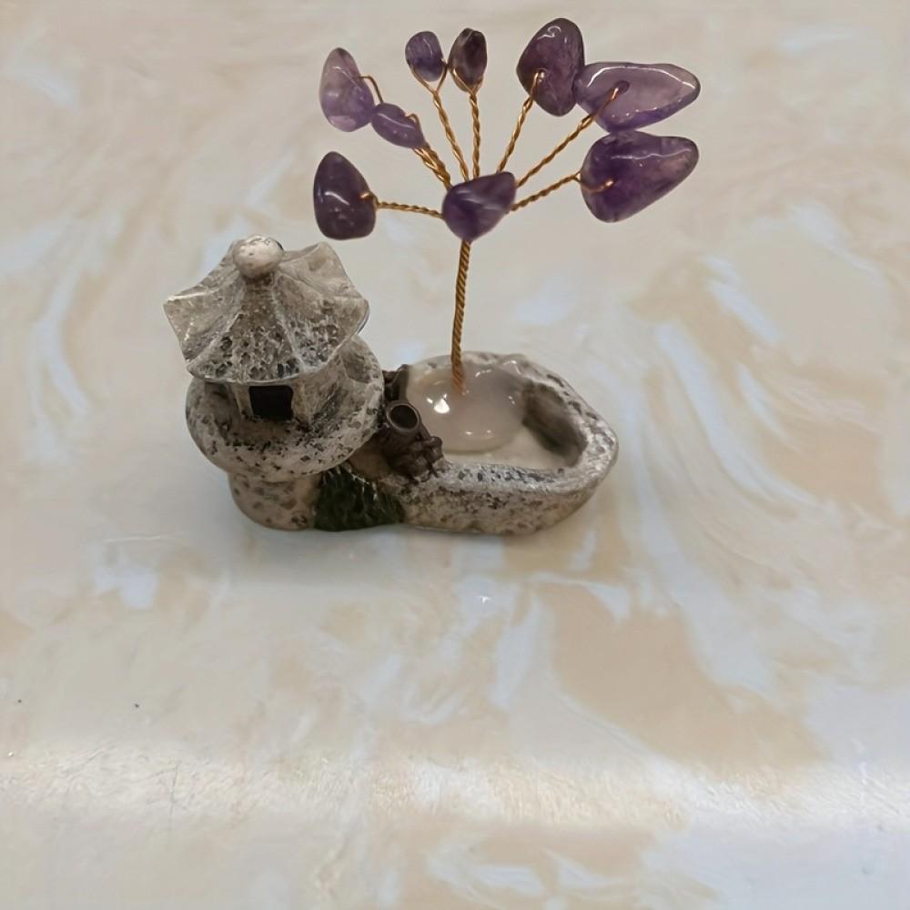 Crystal Tree Ornament for Car Use, Feng Shui Lucky Tree, Home and Office Decor, DIY Handmade Decoration, Ideal Christmas Gift