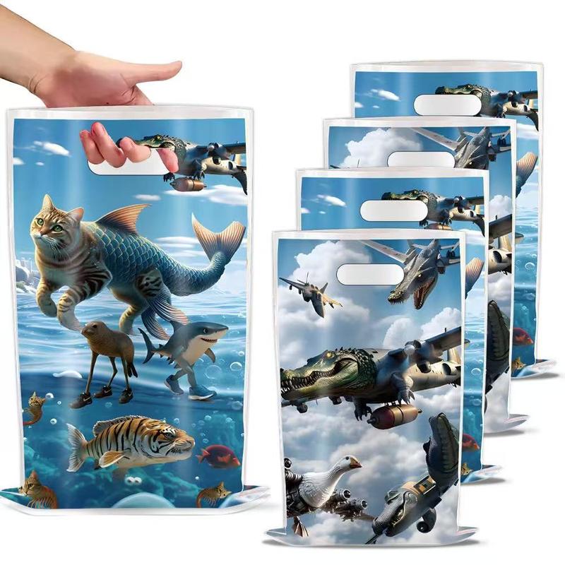 152pcs Eid al-Fitr "Shark in the Shoe" "Bombardiro Crocodilo" Themed Sahur & Birthday Party Decoration Set Includes Banner, Balloons, Cake Topper, Temporary Tattoos, Candy Bags (Party Theme)