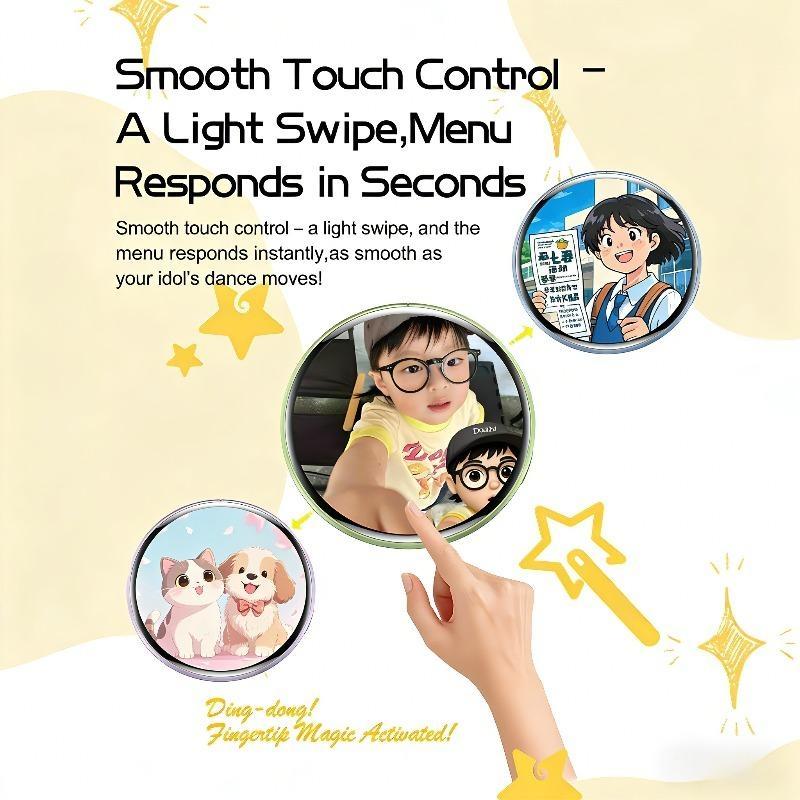Cyber Electronic Bar Smart Network Badge 1.7-inch HD Screen Compact Anime Electronic Badge | Dynamic Display GIF/Video Badge Anime Theme