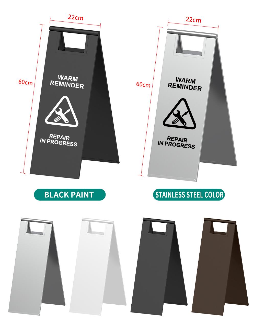 Metal Wet Floor Caution Sign, Durable Fade Resistant; Custom No Parking Sign, Maintenance Warning Sign for Commercial Use