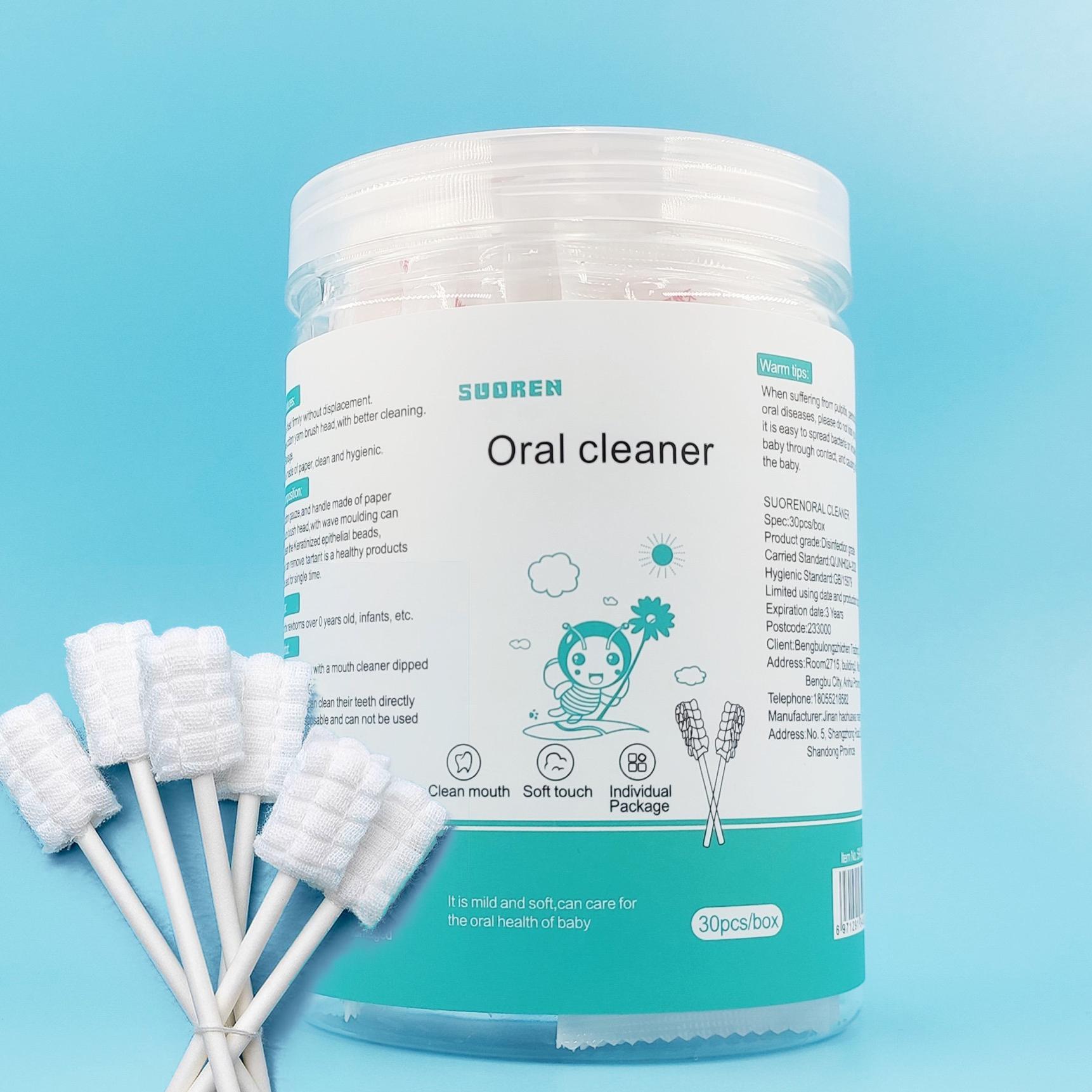 Baby Tongue Cleaner, Newborn Baby Toothbrush,30pcs/60pcs Disposable Infant Toothbrush Clean Baby Mouth,Gauze Gum Cleaner Toothbrush Baby Oral Cleaning Stick Dental Care Excellent gift for Christmas and new year Toothpaste Alternative