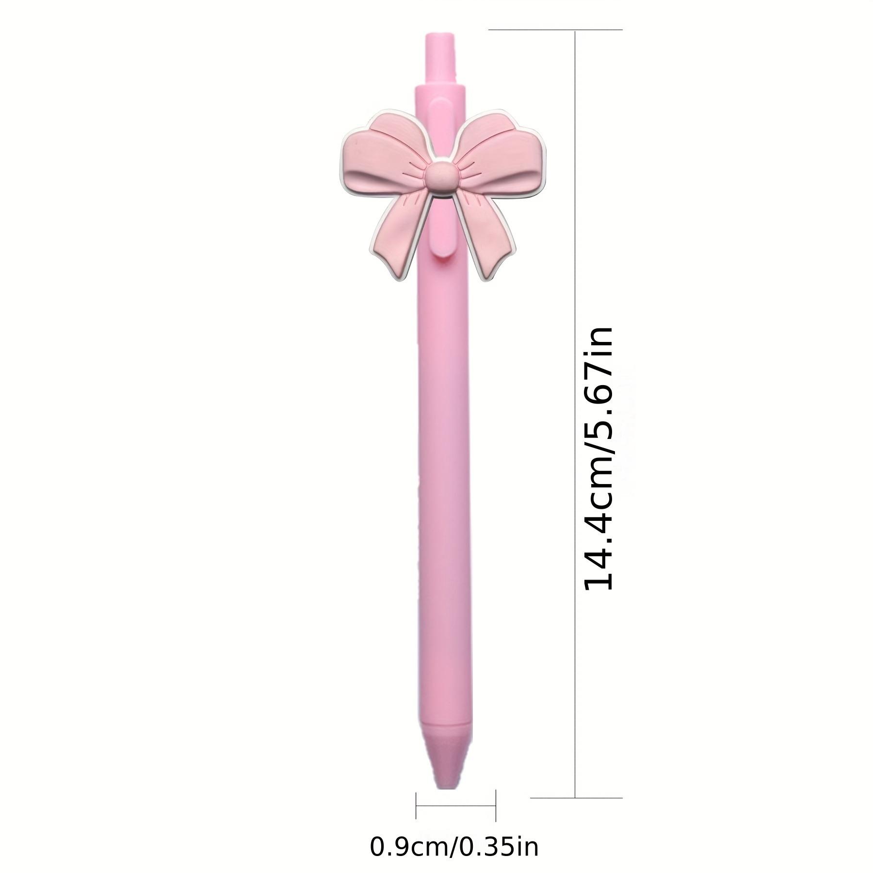 6/12pcs Bow Series Ballpoint Pens, Ideal for School, Office, Diaries, Gifts, Back-To-School Season, Butterfly Sticker Pens