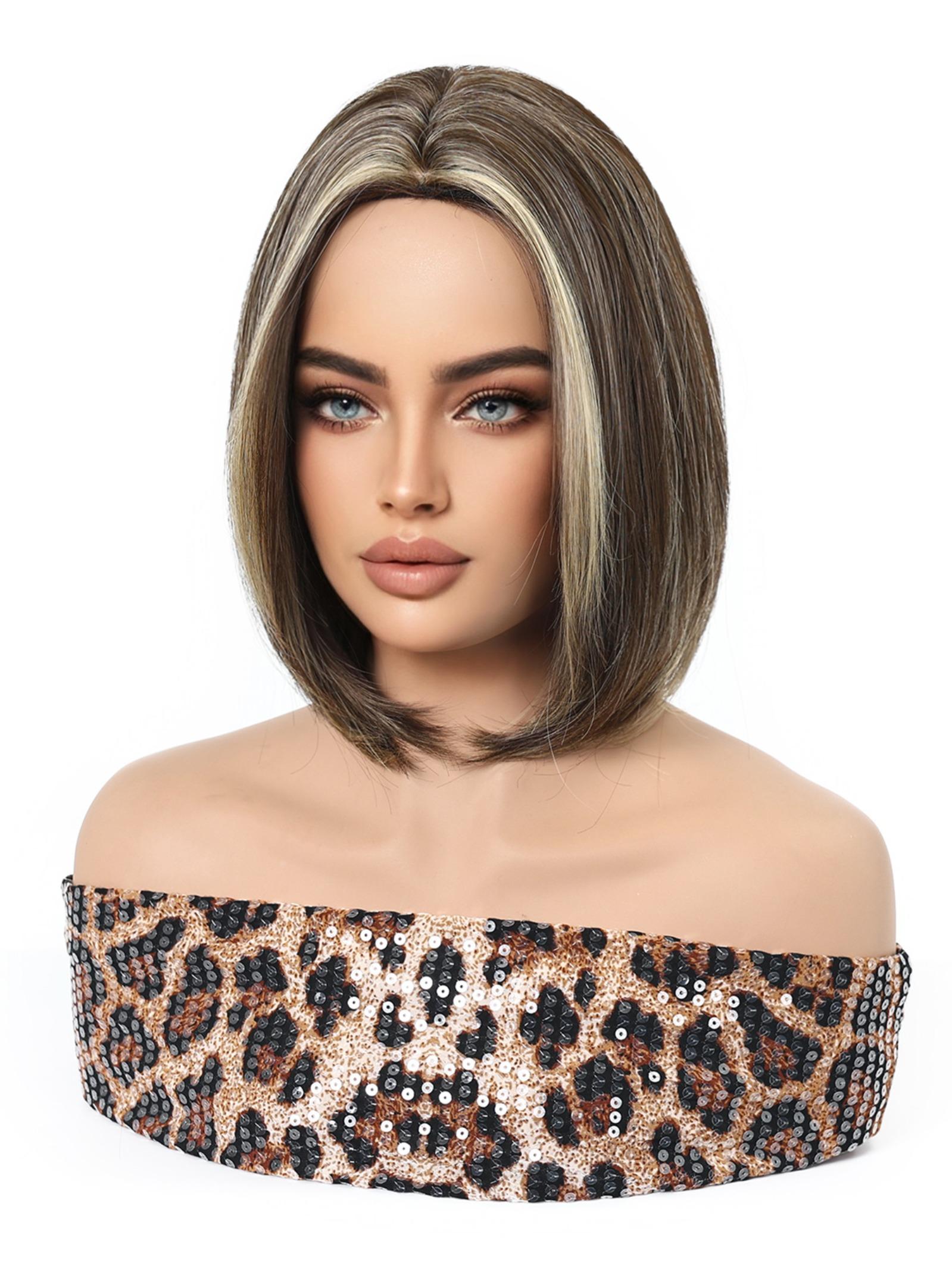 10 Inch Bob Wig Straight Hair Natural Breathable Fashion Cute, Festival, Short Wigs for All Seasons Synthetic Material Wigs