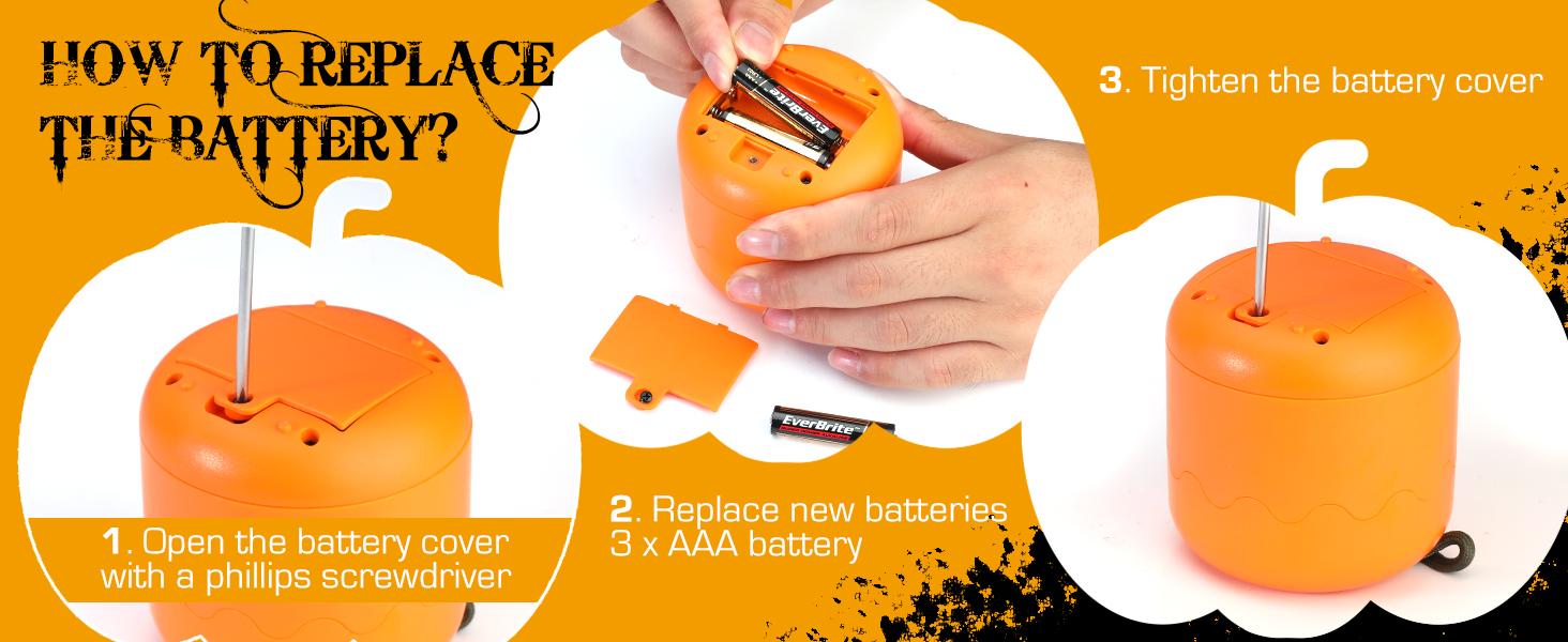 #JumpstartSale EverBrite 3-Pack Halloween Pumpkin Lantern, Collapsible Jack O Lantern Pumpkins with Lanyard, Halloween Party Favors for Kids, Light up Pumpkin Outdoor for Halloween Party Decoration, Battery Included