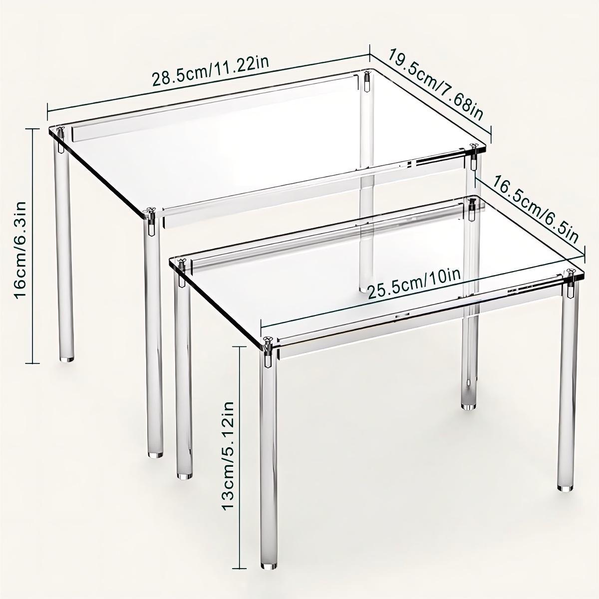 Transparent Acrylic Storage Rack, Stackable Shelf Organizer, Kitchen Cabinet Spice Box Holder, Office Desk Top Organizer, Home Gift Choice