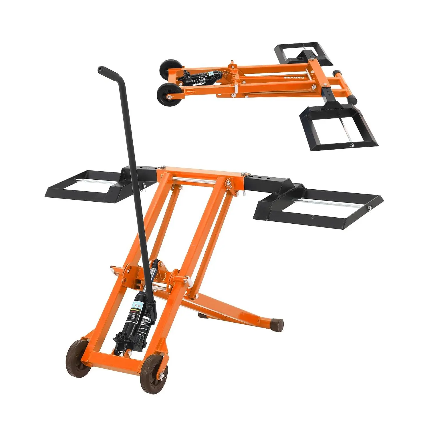 500 LBS Hydraulic Lawn Mower Lift Tools, 26" Adjustable Height Riding Mower Jack for Garden Tractor, ATV Maintenance