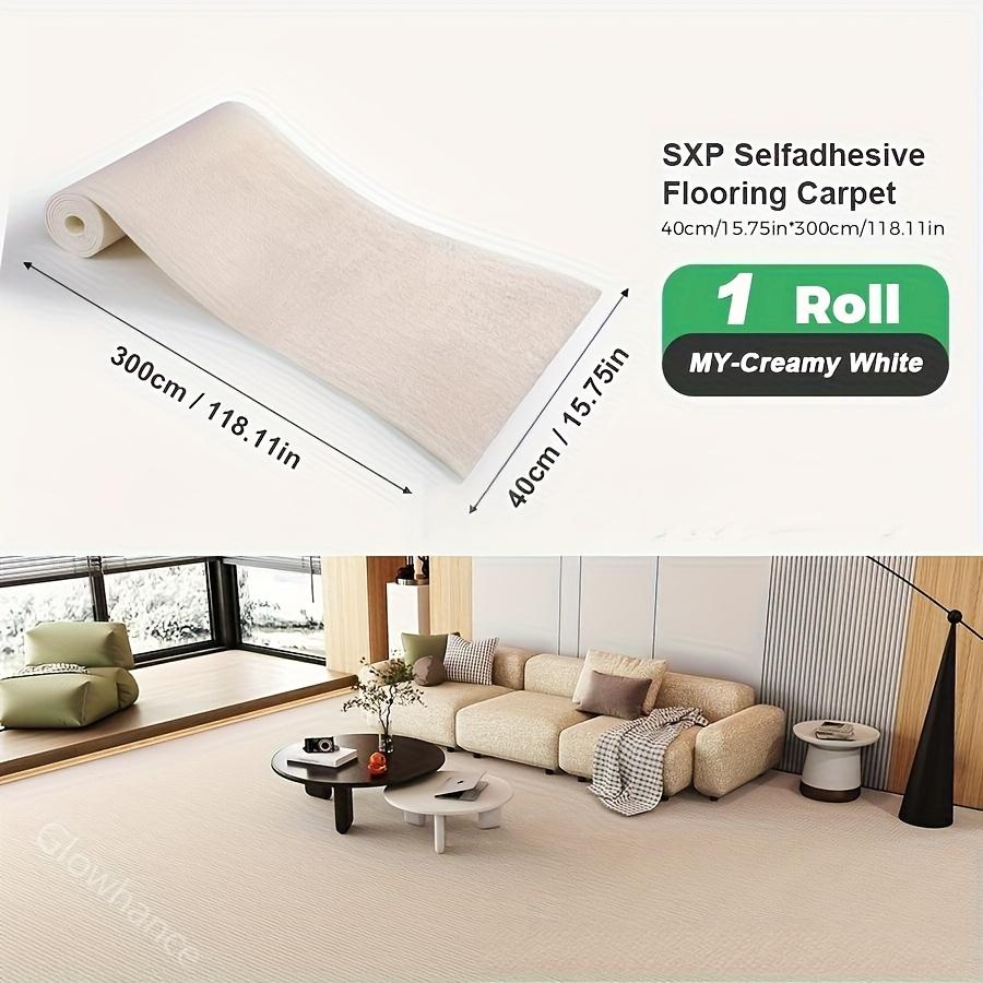 1 Roll 5mm Thick Self-Adhesive Foam Floor Mat, Reusable Non-Slip Kitchen Rug & Cat Scratcher Pad, 118.11"x15.75"