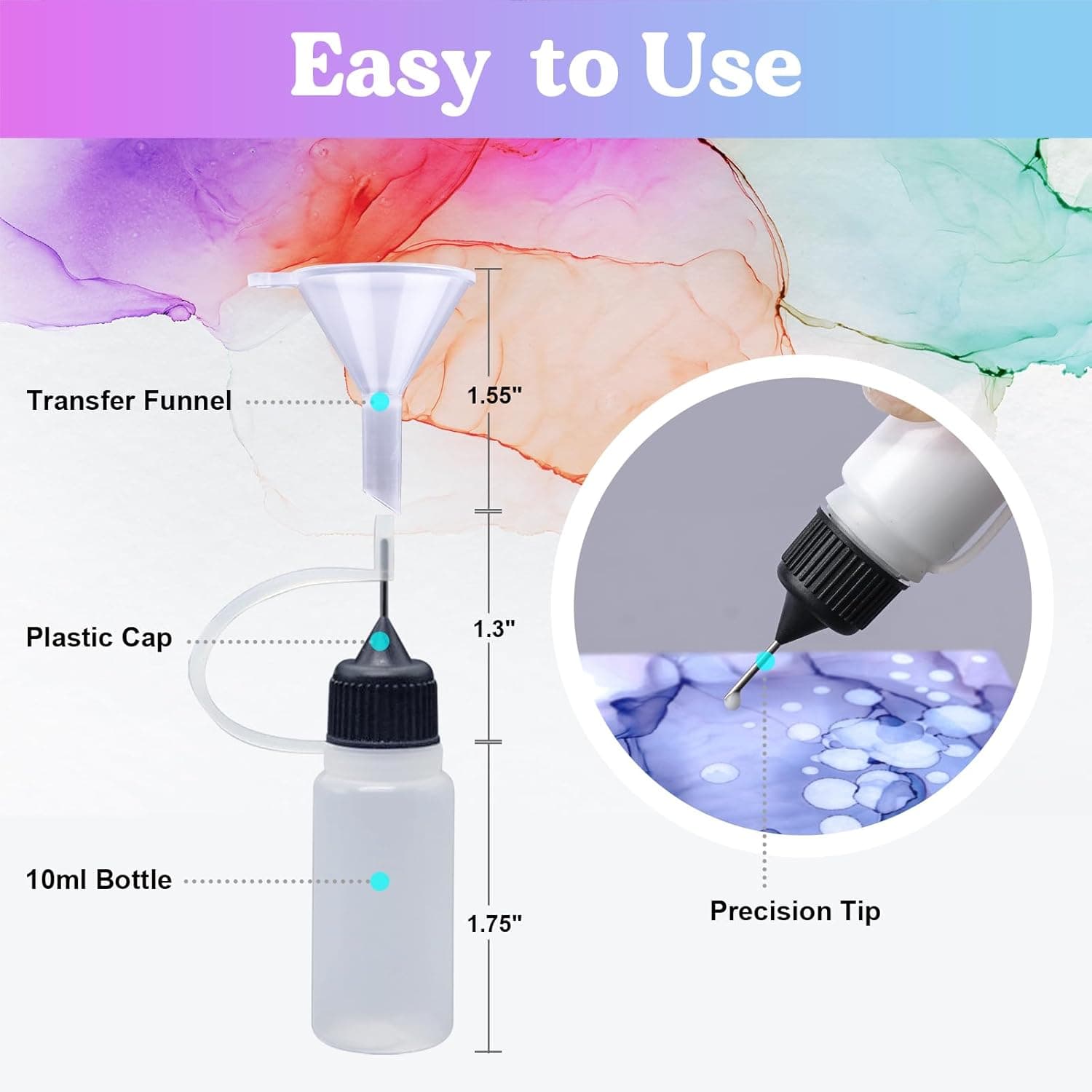 White Alcohol Ink for Epoxy Resin, Upgraded White Alcohol Ink 3.5oz/100ml, Alcohol-Based Resin Ink, White Resin Pigment for Resin Petri, Tumblers, Painting, Resin Art - LET'S RESIN