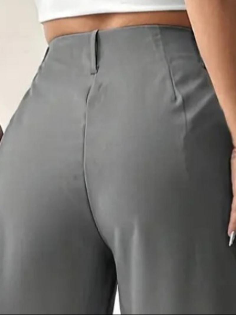 Elegant High-Waisted Wide-Leg Pants, Slimming Fit Spring Summer Fashion, Versatile Casual Business Wear, Long Comfortable Trouser Elegant High-Waisted Wide-Leg Pants, Slimming Fit Spring Summer Fashion, Versatile Casual Business Wear, Long Comfortable Trouser
