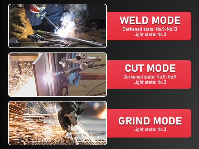 YESWELDER LYG-M800H True Color Auto Darkening Welding Helmet | Large 3.93"x3.66" View, 4 Arc Sensors Welding Mask | Wide Shade 3/5-13 Hood for TIG MIG ARC Grind