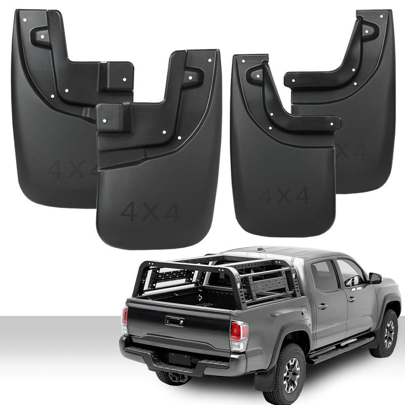 CROSSDESIGN Fit For 2005-2015 Toyota Tacoma Rear Front Mudguards Splash Mud Flaps Mudflaps
