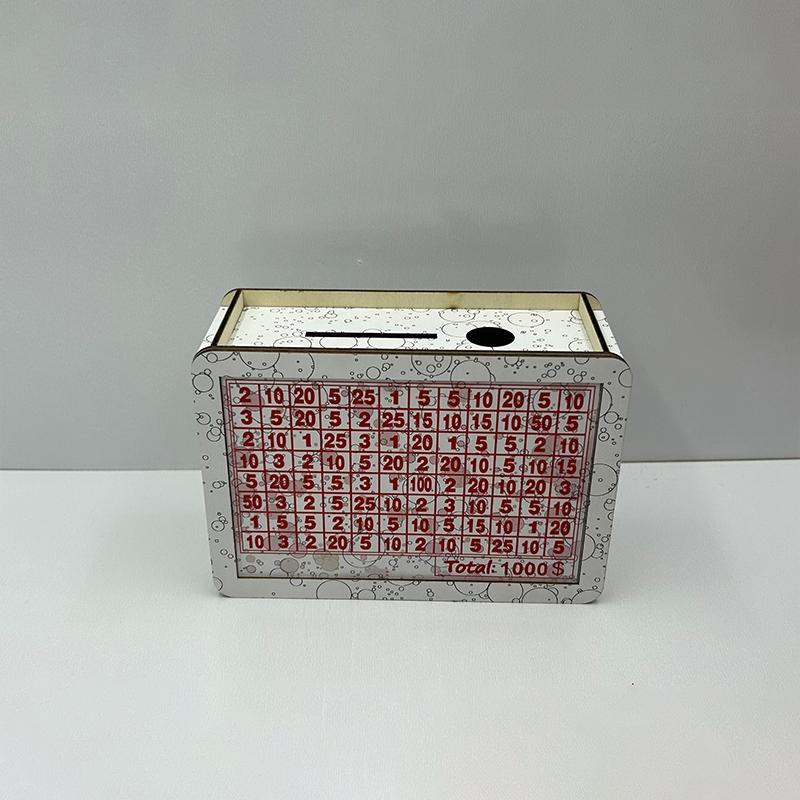 Wooden Money Storage Box, Wooden Bank Home Counter Organizer, Office Savings Jar, Home Quality Counter Target Saving Jar, Cash Coin Jar