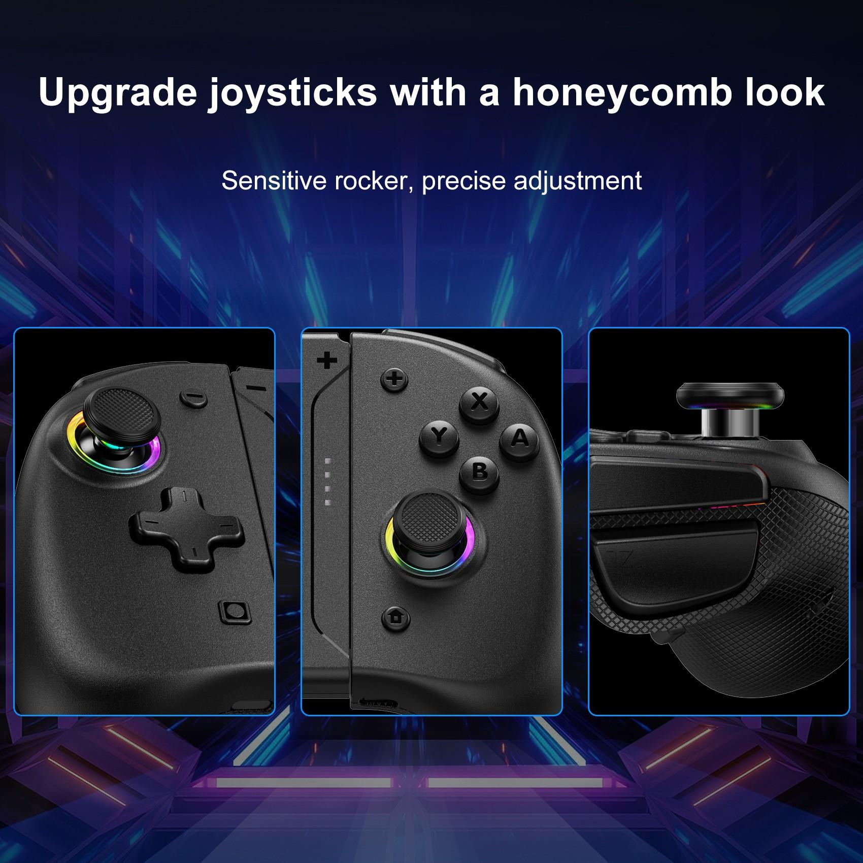 Wireless Bluetooth Controller For Nintendo Switch & OLED & Lite Gamepad Control Game Pad Command Mando Accessories Gaming Hall effect joystick RGB light macro six axis motion Kit